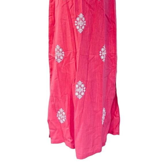 Monroe & Main Linen Blend Sleeveless Shift Resort Casual Church Party Maxi Dress - Picture 9 of 16